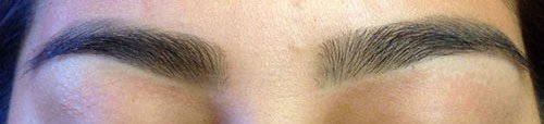 Brows after threading and shaping