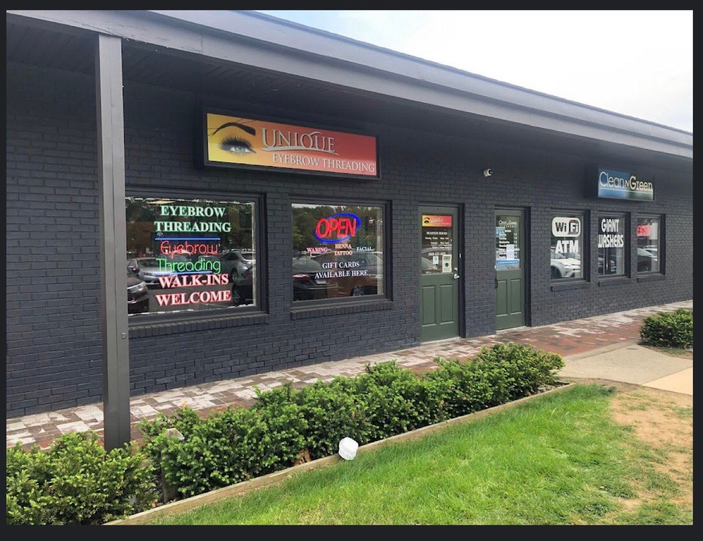 Unique Eyebrow Threading storefront at 3045 Main Street, Glastonbury